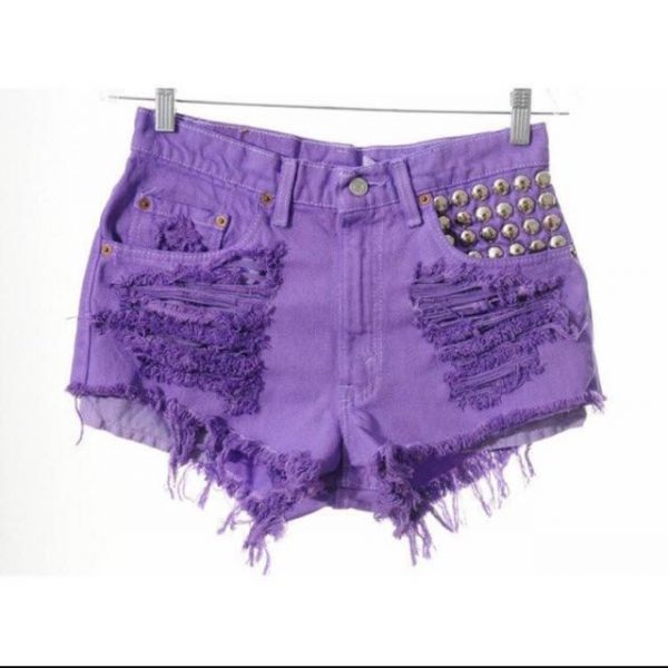 purple shorts for women 2